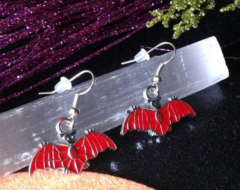Vampire Bat Earrings