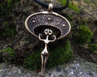 Lunula Pendant Female Necklace Viking pendant Viking Necklace Weight 5,63g