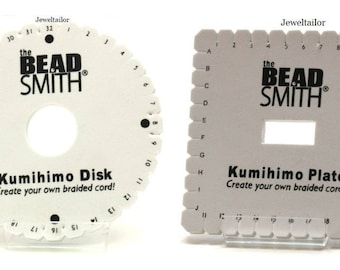 Beadsmith Kumihimo Braiding Disk Plates Round & Square Versions With Optional Instructions