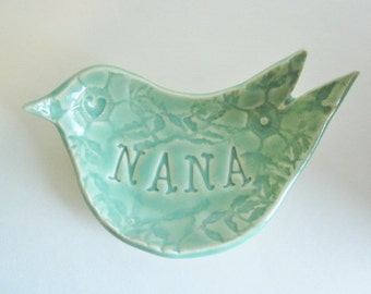 Mother's day gift, Gift for Nana, Nona, Oma, Nema, Gram, ring holder, ring dish, dove ring dish