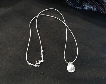 Moonstone briolette on silk