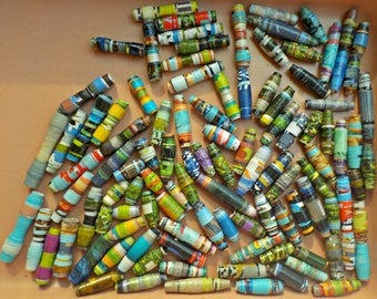 100 Magazine Beads Various Sizes