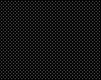 Black and White Polka Dot Fabric - Riley Blake Swiss Dot Fabric - Black Polka Dot Fabric - By The 1/2 Yard