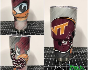 Virginia Tech Hokies Custom Yeti 20 30 RTIC Cup Fully Wrapped