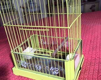Vintage Bird Cage Birdcage deco Antique Bird Cage Hendrix ? metal