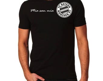 Bayern Munich Munchen Mia san mia T-shirt Tee Black Custom Camiseta Soccer Futbol Europa Germany