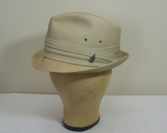 Vintage London Fog Khaki Fedora