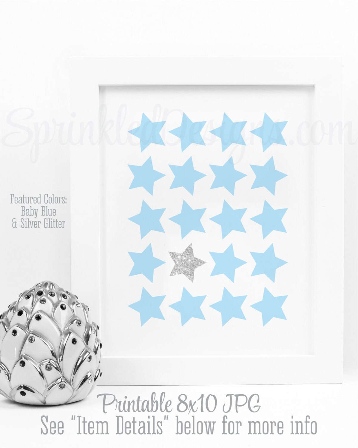 Twinkle Twinkle Little Star Printable Nursery Art Boy Baby