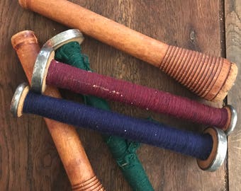 Vintage Wooden Spools - set of 5