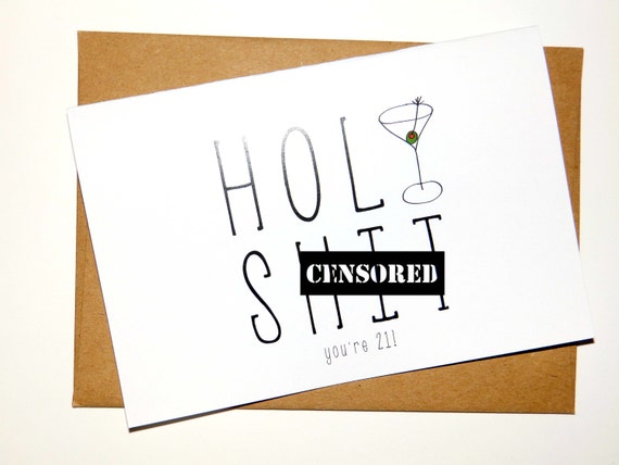 funny 21st birthday card 21 birthday card holy