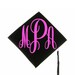 6 inch Monogram Decal Graduation Cap Decal Choose Color Graduation Cap Topper Graduation Cap Decoration Graduation Cap Sticker Monogram Cap