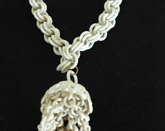 Vintage 1930s Celluloid Necklace - "Celluloid Jelly Fish"
