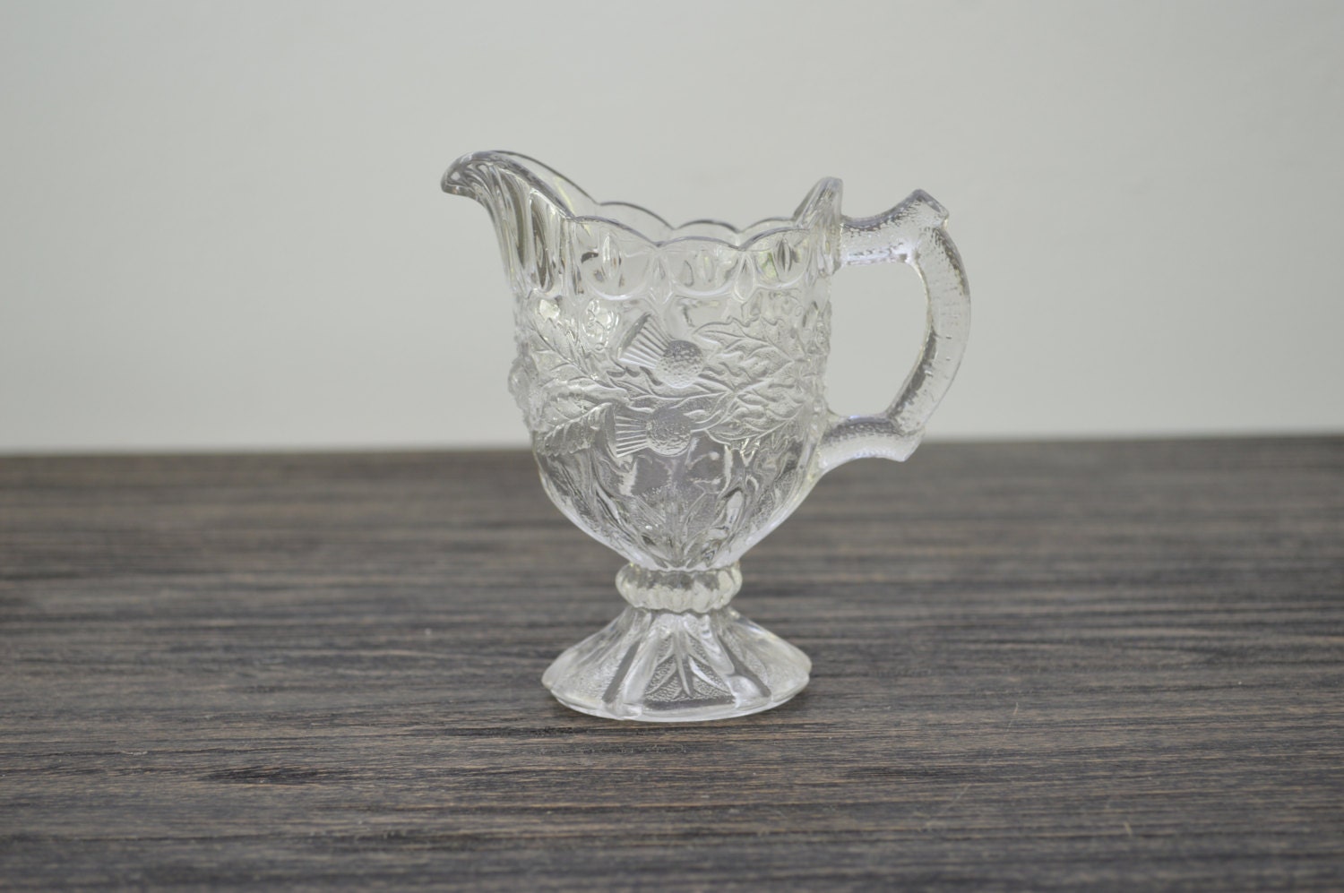 Antique Victorian Clear Glass Milk Jug or Creamer