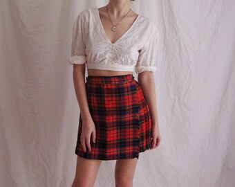 70s Mini Wool Kilt XS S