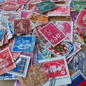 20 PARIS STAMP collection - Cute vintage assorted set of French stamps - S-20