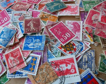 20 PARIS Briefmarkensammlung - verschiedene süße Vintage Französisch Marken - S-20
