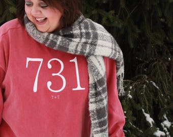 Area Code 731 Crimson Sweatshirt