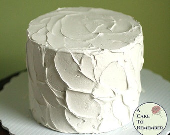 5" round display cake, faux cake for wedding cake cupcake display, fake food prop, photo shoots and home staging. Engagement shoot prop.