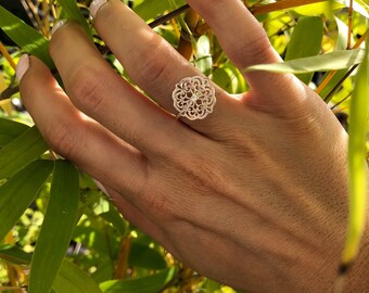 Ring in 925 sterling silver pattern