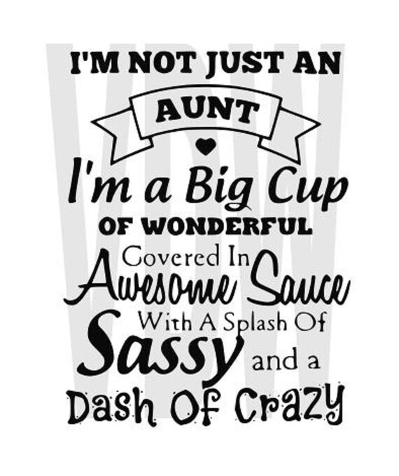 Download Crazy Aunt Cutting Files Silhouette SVG DXF and EPS vinyl cut