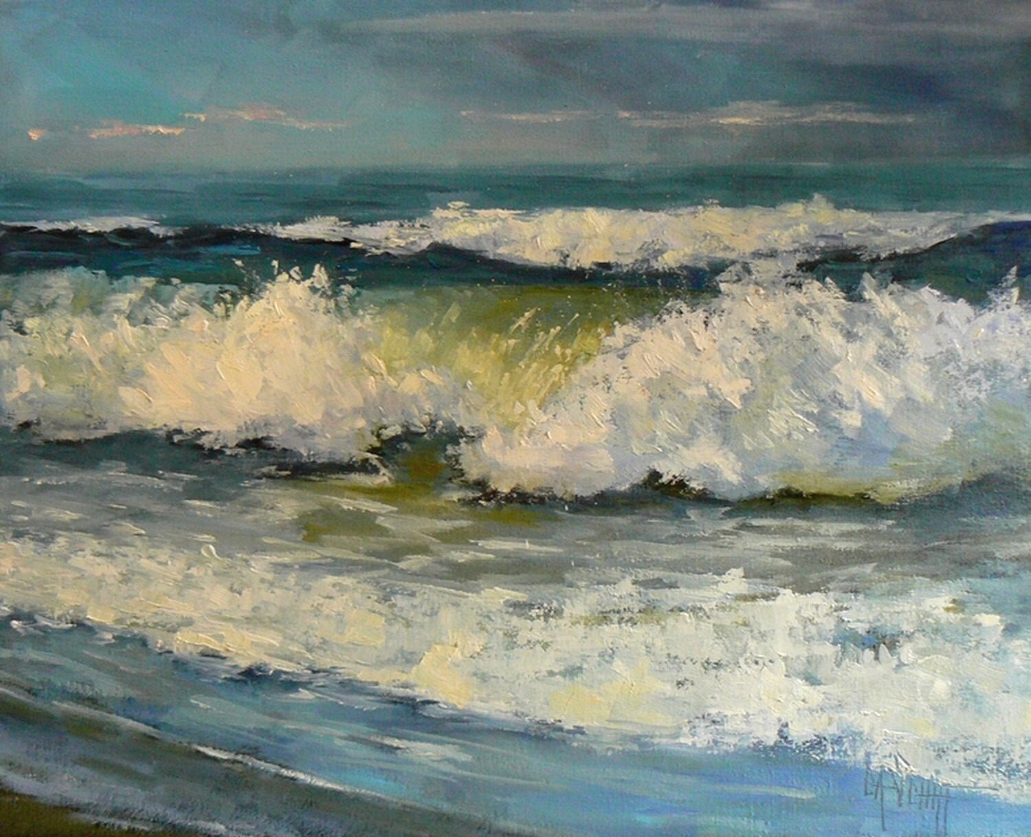 Seascape Canvas Print Ocean Print Ocean Giclee 8x10