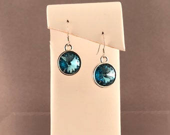 Aquamarine Swarovski Earrings