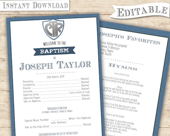 baptism program template free