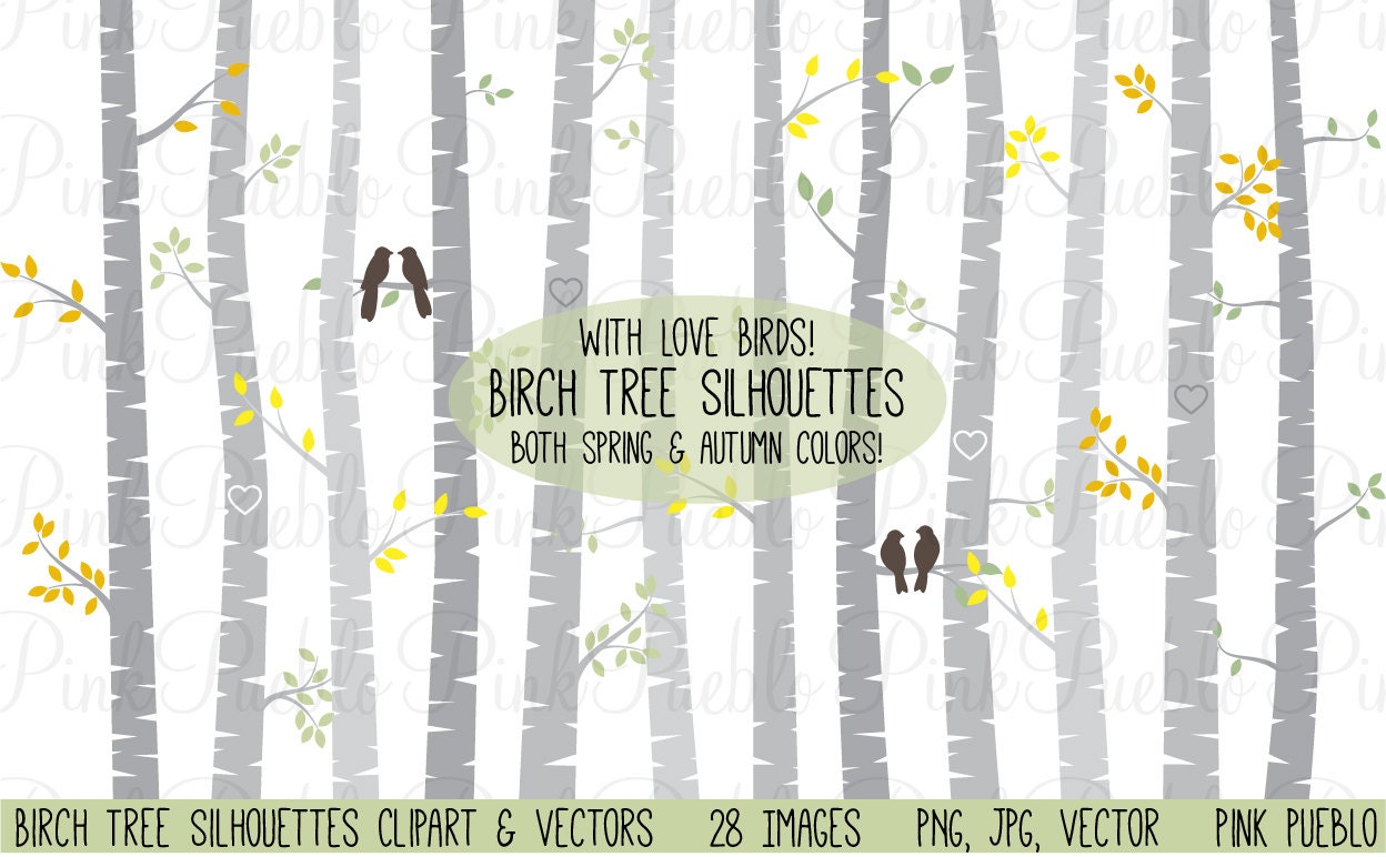 Download Birch Tree Silhouettes Clipart Clip Art Autumn Aspen Tree