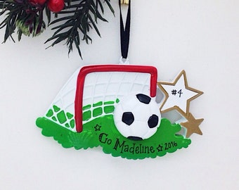 Soccer ornament - Personalized Christmas Ornament