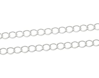 BULK - Silver Curb Chain - 32 feet - #CH37582