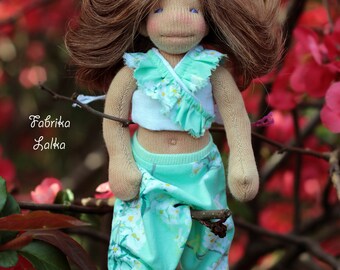 Ayati, tiny yogini waldorf inspired doll