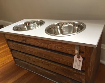 Large Dog Feeder with Storage