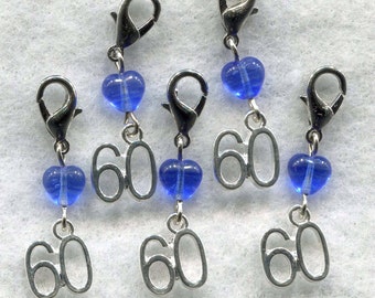Stitch Count Stitch Markers LACE Socks 60 Count Handy Clasp Set of 5 /SM134