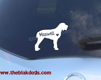 Italian Spinone Silhouette Vinyl Sticker - personalized Car Decal