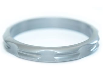 Hair Tie Bracelet, Hair Tie Holder, Hair Tie Bangle Plastic - Silver