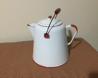 Classic graniteware coffee pot