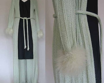 Saks Fifth Avenue Knitted Robe with Feathers