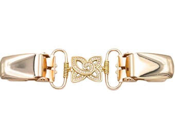 Golden Flower with Bling Cardigan Clip