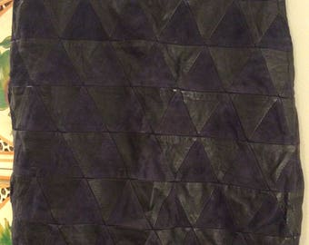 Mini skirt leather suede xs
