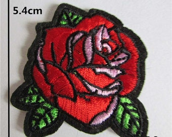 1 pc Rose Flower Patch / Embroidered Patch / Iron on Patch / Vans Rose / Rose Patch / Flower Patch For Hoodie