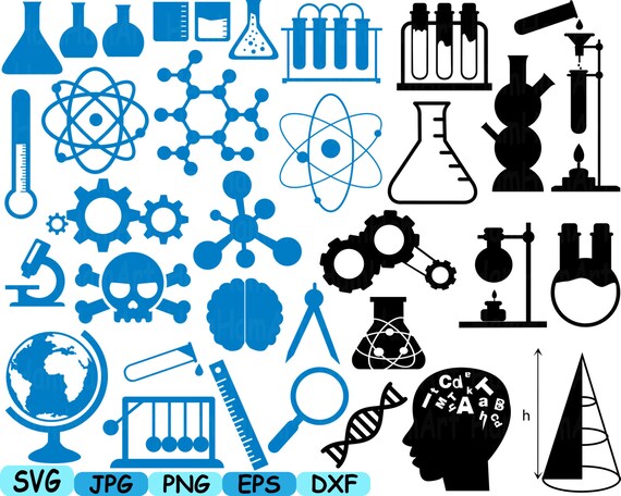 Science School SVG Cutting files monogram clipart Silhouette