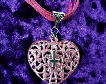 Pastel Goth Pink Necklace