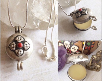 Sandalwood and Patchouli solid perfume locket