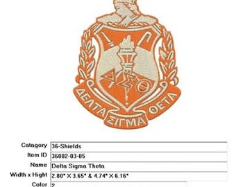 Embroidery Machine File 36002-03-05 Delta Sigma Theta