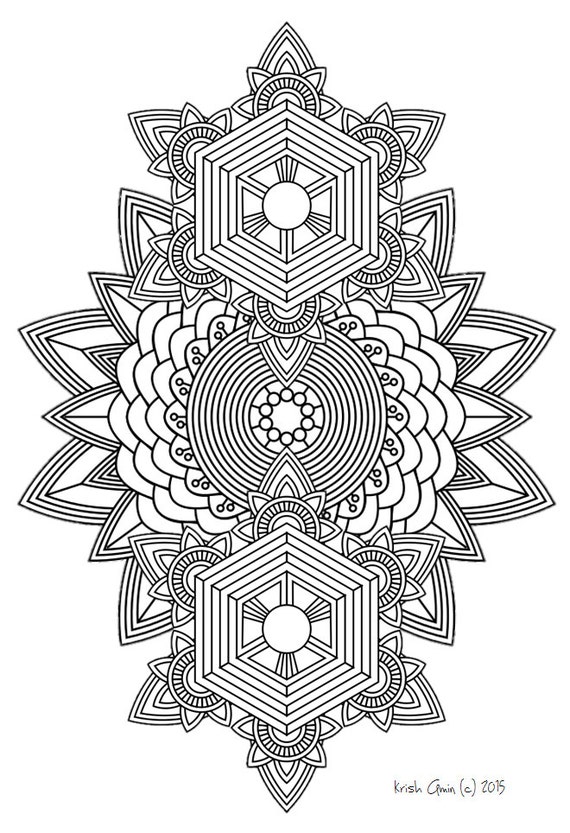 Mandala Adult Coloring Page from Zen Out Vol. 1