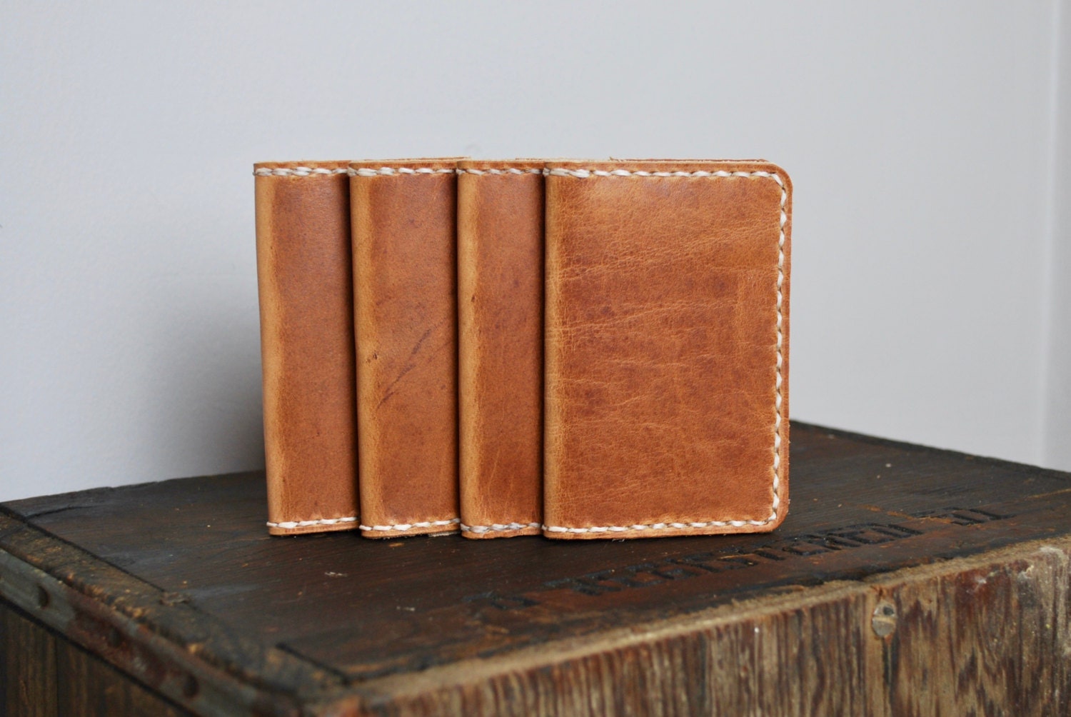 Irish Guinness Brown Tan Leather Wallet Wings 1759