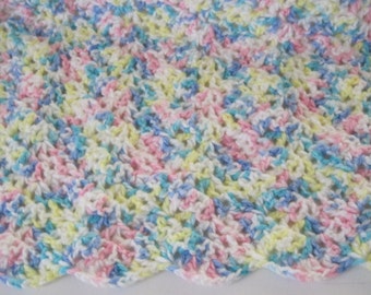 Crochet, Baby Blanket, Newborn, Baby Girl, Baby Boy, Soft Pastel Colors, Baby Afghan, Baby Shower Gift