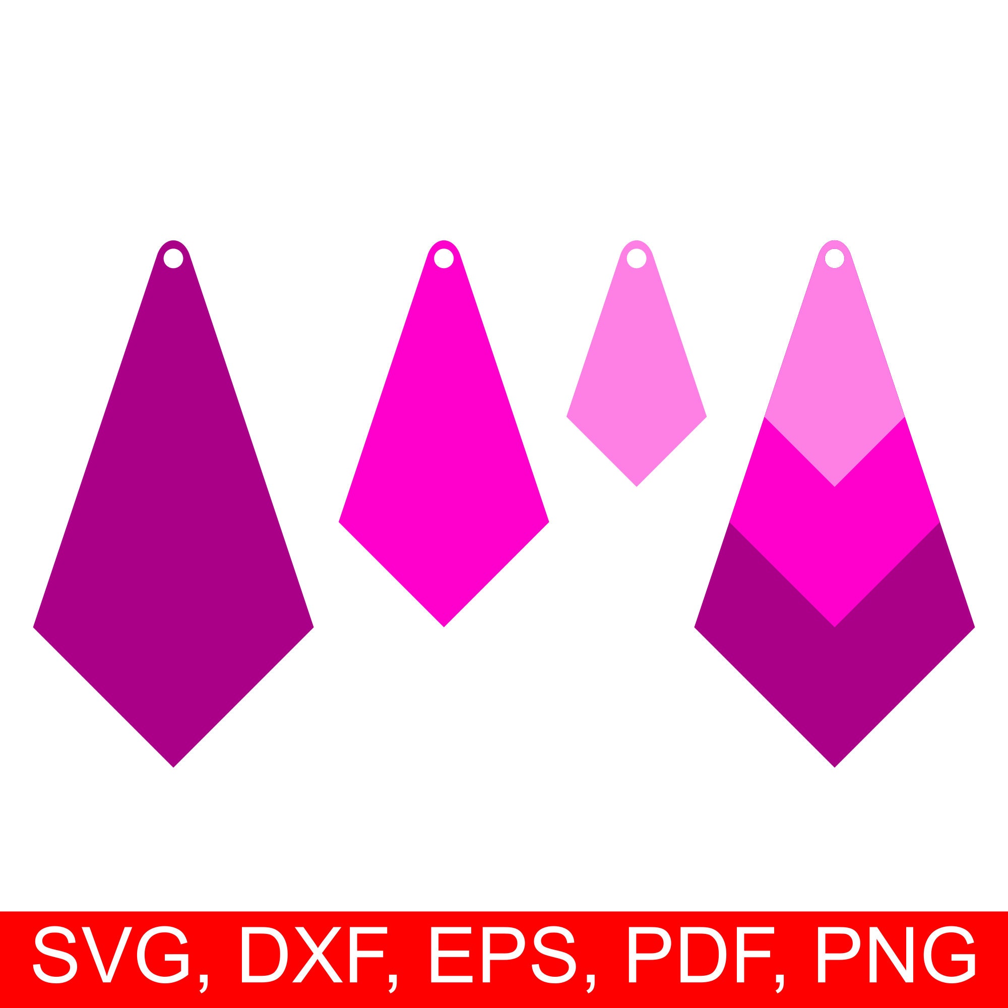 Download Stacked Earrings SVG Cut Files, DIY Earring templates ...