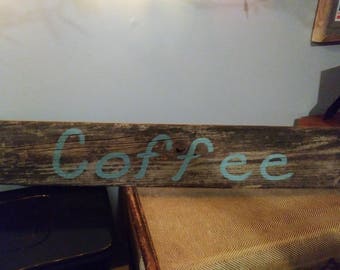 Coffee Barn Wood Sign