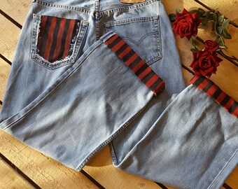 Hand Painted Vintage Levi Jeans